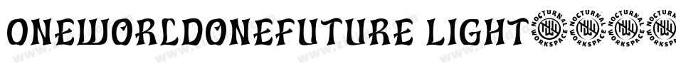 Oneworldonefuture Light字体转换